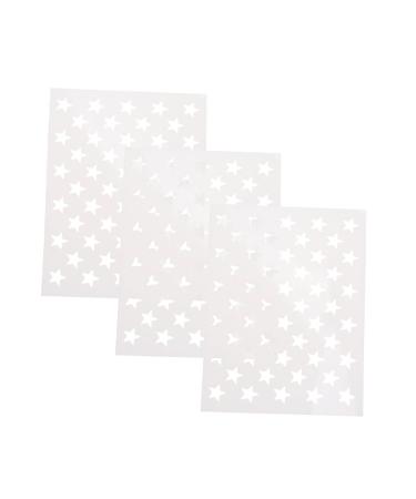 LALAFINA 3pcs Wall Murals Spray Paint Stencils Wall Paintings Wall Ainting Templates Flag Hollow Coating White Size 1