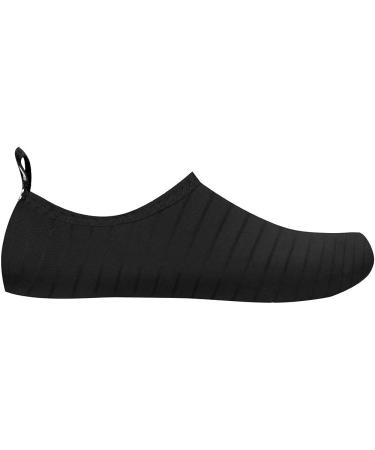 Quick Dry Barefoot Water Shoes for Kids, Women, and Men - Black - Size 7.5-8.5 Women/6.5-7.5 Men - Ideal for Beach, Outdoor, Swim, Yoga Sports - Buy Online on GoSupps.com