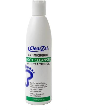 ClearZal Foot Cleanser - Antifungal and Antimicrobial Foot Wash - Kills Fungus and Bacteria - 232ml