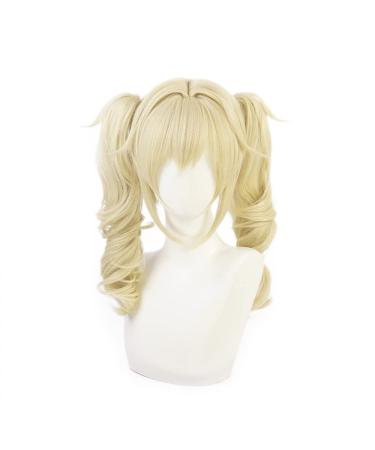 Anime Cosplay Wig Genshin Impact Wig with Free Wig Cap for Halloween Party Carnival Nightlife Concerts Weddings (Barbara Golden)