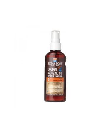 Rona Ross Sun Care | Golden Bronzing Oil Spray | Intense Tanning SPF6 | Tan Accelerator | Contains Carrot Oil & Vitamin E