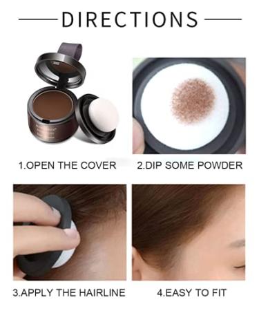 Hairline Powder Shadow - Instant Root Cover Up & Thickness - Waterproof Hair Dye Touch Up (Brown) - 4g - Buy Online on GoSupps.com