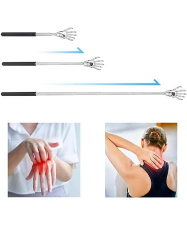 6-Piece Stainless Steel Telescopic Massager Set - Back Scraper & Crawler with 59cm Reach for Ultimate Relaxation - Buy Online on GoSupps.com