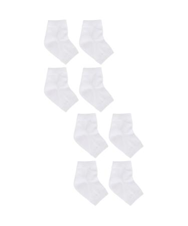 minkissy 4 Pairs Rough Calluses Socks Feet Repair Socks Heel Protector Socks Heel Sleeves Protectors Heel Socks Heel Moisturizing Socks Men and Women Anti Cracked Feet Ankle Socks White