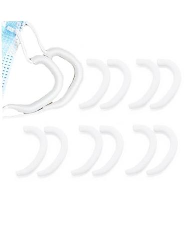 10pcs/Set Face Mask DIY Universal Ear Artifact Sleeve Silicone Earmuffs Ear Protection Comfortable Unisex Transparent