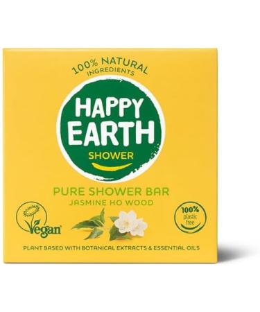 Happy Earth Shower bar For Women and Men Shower soap block 100 Natural Ingredients & Vegan Jasmine Ho Wood 90 gr Jasmine - Buy Online on GoSupps.com