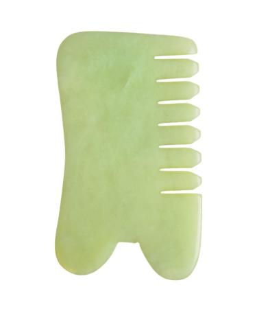 Jade Stone Guasha Comb Jade Gua Sha Facial Tool Scalp Massage Jade Face Scrapper for Spa Acupuncture Beauty Salon - Buy Online on GoSupps.com