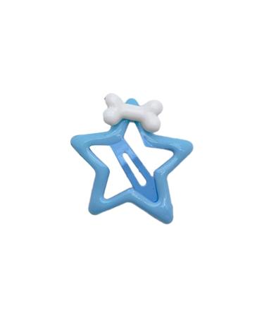 xbiez Pentagrams Hair Clip for Adult Kids Star Barrettes Snap Side Pin for Girl Casual Headdress Cute Hair Styling Accessories Blue