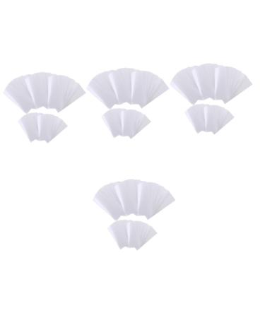 Beaupretty 4pcs 5 wax paper tool face stencil beauty bar wax strips fleece white