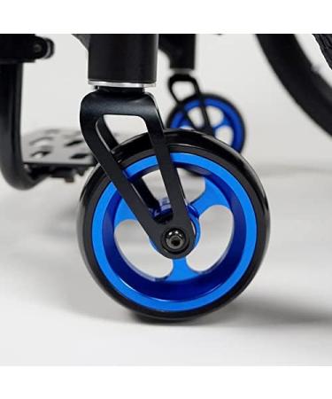 Wheelchair Front Wheel 4Inch Front Wheels Replacement for Sports Wheelchair Non-Slip Rubberor for Wheelchairs Walk Aluminum Hubs 8Mm Bearings 2Pcs/Blue/100Mm/4In 100Mm/4In Blue - Buy Online on GoSupps.com