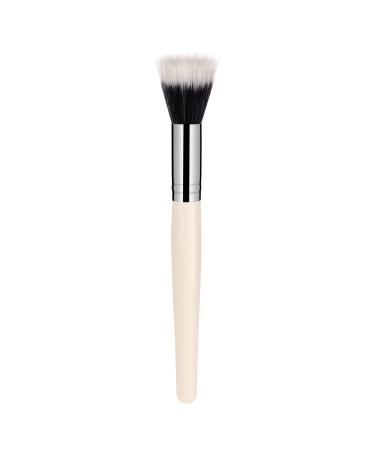 Makeup Brushes Dpolla New Expert Pro Foundation Makeup Brush Large Duo Fiber Stippling Brush Perfect for Foundation Powder Highlight Cream Blush Mineral Makeup (White)