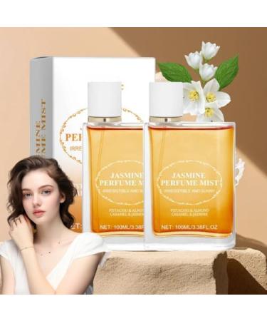 Brazilian Fragrance Jasmine & Caramel Scents Vanilla Perfume Sunflower Perfume for Women Hair & Body Fragrance Mist Eau De Toilette Day or Night Spray 100ML/3.4 Fl Oz (2 Pc)