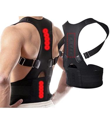Adjustable Posture Support Brace Magnet Therapy Straps Back Neck Shoulder Straight Corrector Spine Belt Megnetic Corset Unisex (Color : Beige Size : S 55-60cm) vision Black XXL 90-100cm - Buy Online on GoSupps.com