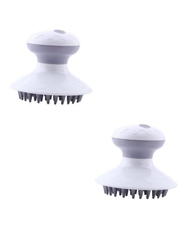 Beaupretty 2 Stk Electric Shampoo brush Shampoo brush for the scalp scalp massage made of silicone scalp massage Brush Massage brush for the scalp hand massager hair brush
