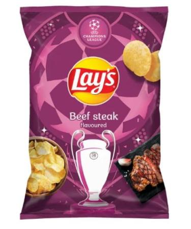 Lay's Beef Steak Flavoured Crisps 130g (Pack of 3) By Mazovia Brands