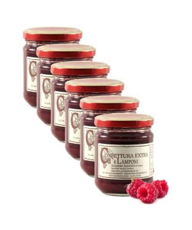 Benedetto Sacr Beno t Montepulciano Lamponi Fresh Fruit Jam with Zucchero (6 jars of 210 g)