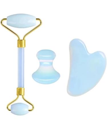 Buy Type 5 Blue Jade Massage Roller & Gua Sha Set - Anti-Wrinkle Facial Massager for Lifting & Relaxation - International Shipping Available - Buy Online on GoSupps.com