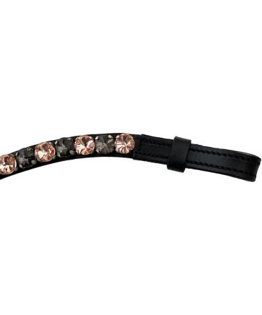 Leone Equipment Forehead Strap for Horses - Glitter Headring for Warmblood Thoroughbred & Pony - Pink & Gray Bridle Headband - Buy Online on GoSupps.com