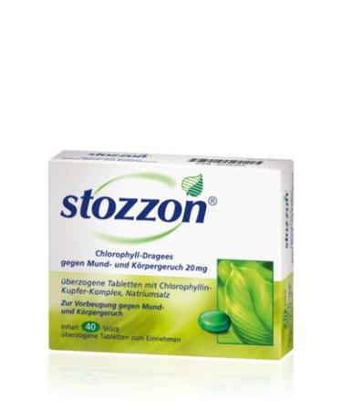 Stozzon chlorophyll dragees against mouth and body odor Spar-Set 2x200 Dragees.Can prevent unpleasant smells before they arise