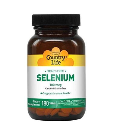 Country Life Selenium 100 mcg 180 Tablets