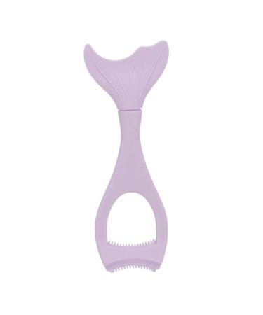 Silicone Winged Template Makeup Template Eyelash Aid Mermaid Mascara Guard Upper Lower Eye Tape Lash Mascara Guard Applicator Eyelash Comb Cosmetic Tool (Purple)