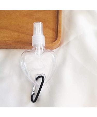 Durratou 10 Pieces Key Ring 50ml Heart Shaped Mist Bottle Fine Portable Empty Reusable for Liquid Containers - Buy Online on GoSupps.com