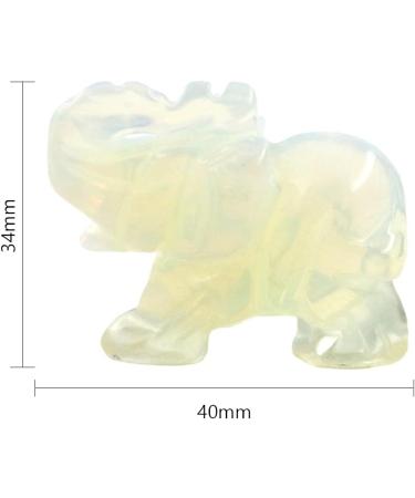 Ouubuuy Elephant Statue - Gemstone Heilstein Figures | Healing Crystal Elephant Stones for Opalit - Buy Online on GoSupps.com