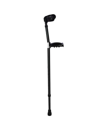 Adjustable Aluminum Crutches Metal Metal Soft Handle Black Metallic with Closed Cuff Forearm Crutches Independence