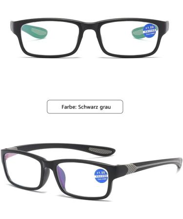 Eyglajdd TR90 Rectangle Two-Tone Reading Glasses - 3 Pack Gray-Blue-Red Blue Light Blocking 2.5x Reading Aid - International Shipping Available - Buy Online on GoSupps.com