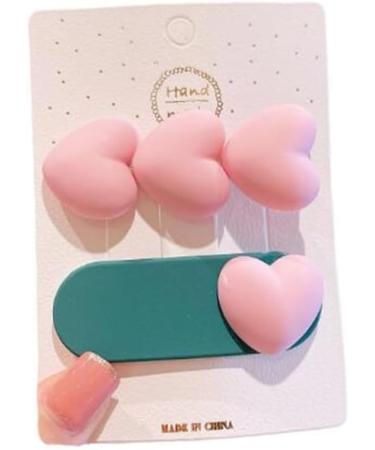 Heart-shaped Versatile Lovely Versatile Hair Accessory Hair Clip Hairpin For Popular Among Kids Stylish Delicate Love Side Barrettes Does Not Hurt Hair Bangs BB Clip Jelly Hit Color Hairpin - Buy Online on GoSupps.com