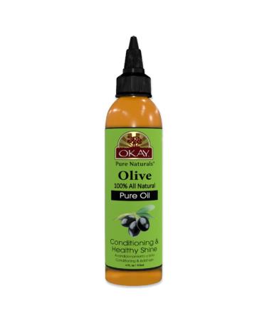 OKAY 100% PURE OLIVE OIL for SKIN and HAIR 4oz / 118ml 4 Fl Oz (Pack of 1) Olive