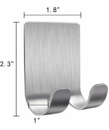 Heavy Duty Stainless Steel Razor Holder Hooks - 2 Pack Utility Bathroom & Kitchen Organizer - Buy Online on GoSupps.com