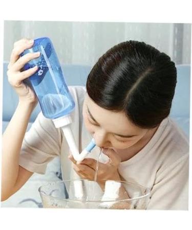500ML Nasal Irrigation Bottle for Adults - Sinus Rinse Kit with 2 Nozzles for Safe and Effective Nasal Cleansing - Includes Saline Nasal Spray - Buy Online on GoSupps.com