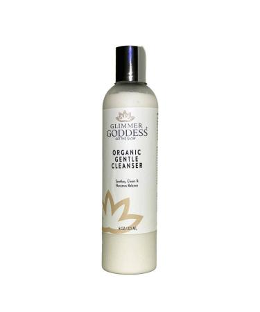GLIMMER GODDESS Organic Gentle Cleanser For Sensitive Skin with Sweet Almond Oil 8 oz