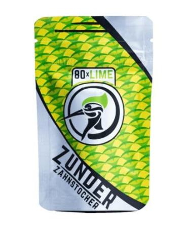 Tunder toothpick bag - toothpick with taste - perfect for gear cleaning or to get used to unpleasant habits + Heartforcards shipping protection (Lime)