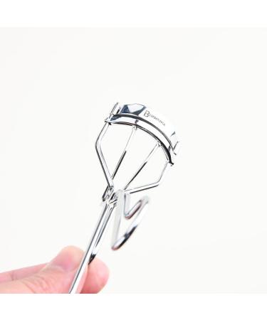 Eyelash Curlers & Tweezers Set - 2 in 1 Travel-Friendly for All Eye Shapes - Instant Beauty in Silver - Buy Online on GoSupps.com