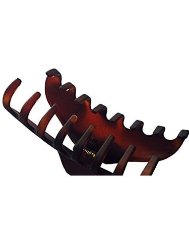 Parcelona French Thin Boss Medium Dark Brown Shell Matte Hair Claw Clip - 3.5 Inches - Buy Online on GoSupps.com