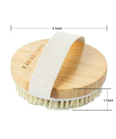 KAKOOI Exfoliating Body Brush with Massage Nodes - 1-piece Round Dry Skin Brush - Buy Online on GoSupps.com