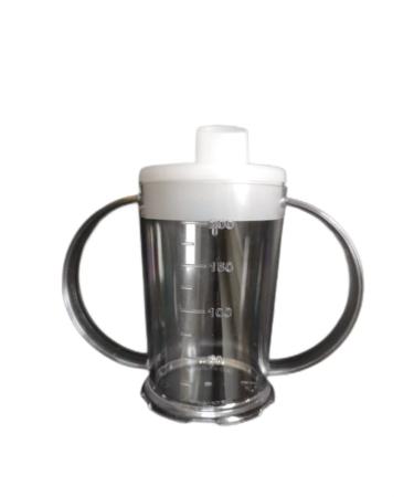 Clear Two Handled Graduated Beaker with Lid - 200ml Adult Feeder Cup - Drinking Aids (Wide Spout Pack of 1) Wide Spout 1 Count (Pack of 1) - Buy Online on GoSupps.com
