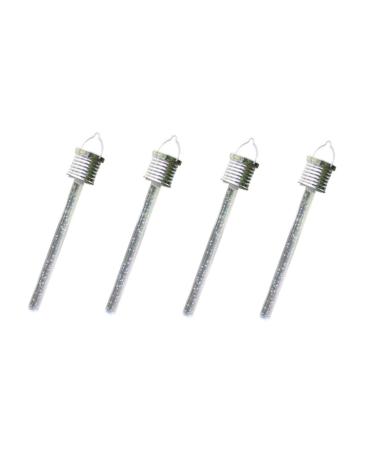 4pcs Acrylic Rod Hanging Light LED Decor Solar Powered Lights Outdoor Christmas Decor LEDs Meteor Lights LED Acrylic Tube Solar Lamp Meteor Shower Rain Lights Transparent Icicle (Transparent)