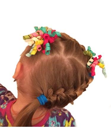 18pc Boutique Girls' Curly Korker Bow Hair Ties - Assorted Colors - Buy Online on GoSupps.com
