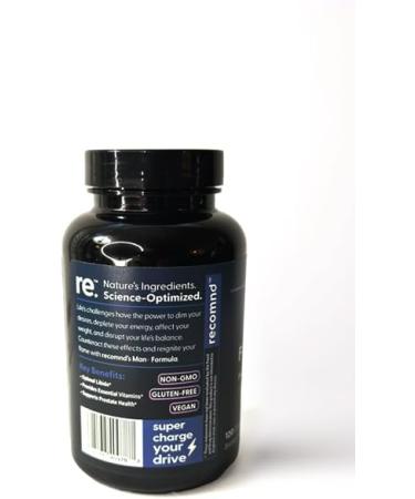 recomnd Nutrition - Man+ Formula, Energy Support, Muscle Support, and Prostate Health Supplements for Men with Vitamin E, Saw Palmetto, Red Korean Ginseng, and More, 120 Capsules - Buy Online on GoSupps.com