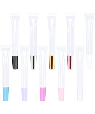 50pcs Empty Long Slim 15ml Squeeze Lip Gloss Tubes with Syringes - Blue Lid | Perfect for DIY Cosmetics & Travel - Buy Online on GoSupps.com