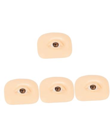 Beavorty 4pcs Makeup Practice Skin 3d Silicone Mold Eyeline Practice Skin Eye Shadow Practicing Skin Washable 1 count (Pack of 1) As Shownx4pcs