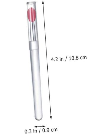 4 Pieces Silicone Lip Brush With Lid Lip Gloss Applicator Holder Silicone Makeup Accessories Transparent Plastic Handle Make Up - Buy Online on GoSupps.com