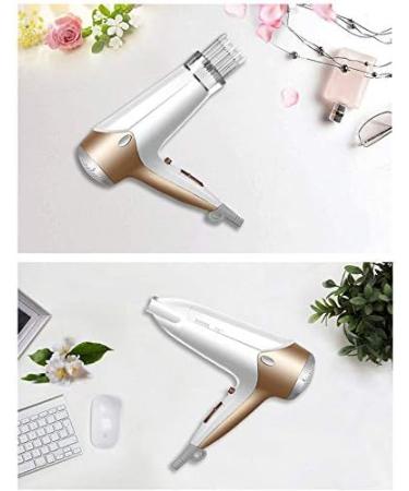 Hairdryer Professional Ionic Hair Dryer 2200W Powerful AC Motor Salon Fast Blow Dryers 3 Heat 2 Speed Settings Hair Dryer with Hair Comb/Nozzle for Men and Women Home and Salon Gold Small Gift - Buy Online on GoSupps.com