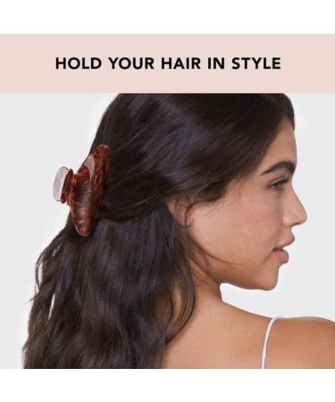Kitsch Recycled Plastic Large Claw Clip - Big Marble Hair Clip for Women | Brunette - Ideal for Thick Hair | Stylish Jaw Clip for Girls - Buy Online on GoSupps.com