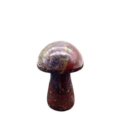 1-Pack Natural Large Green Pink Crystal Mushroom Polished Stones Suitable for Home Home Collections (Color : Africa Blood Stone)