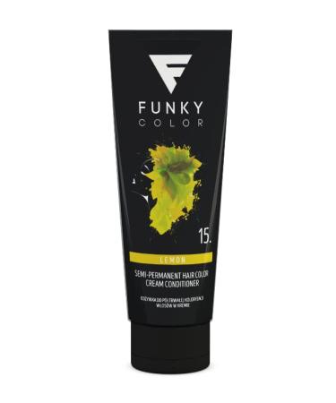 FUNKY COLOR LEMON 15 semi-permanent hair coloring semi-permanent hair color. (28 colors).