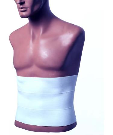 Buy Abdominal Binder 3 Panels | 9 Wide White Waist Support Belt - Stomach Compression Wrap for Men & Women (Small) - International Shipping - Buy Online on GoSupps.com
